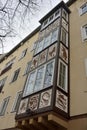 Balcony of a residential building on Zerbster strasse in Dessau-Rosslau